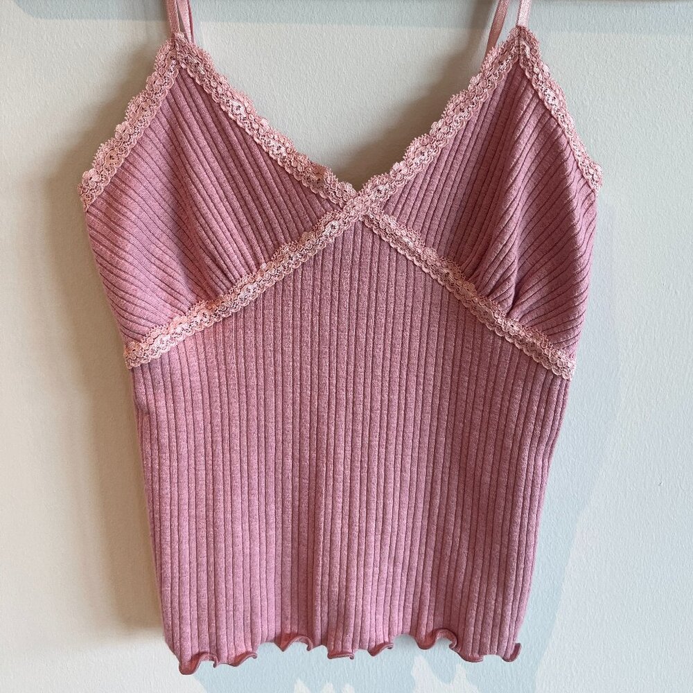 Pink Lace Vintage-Inspired Tanktop